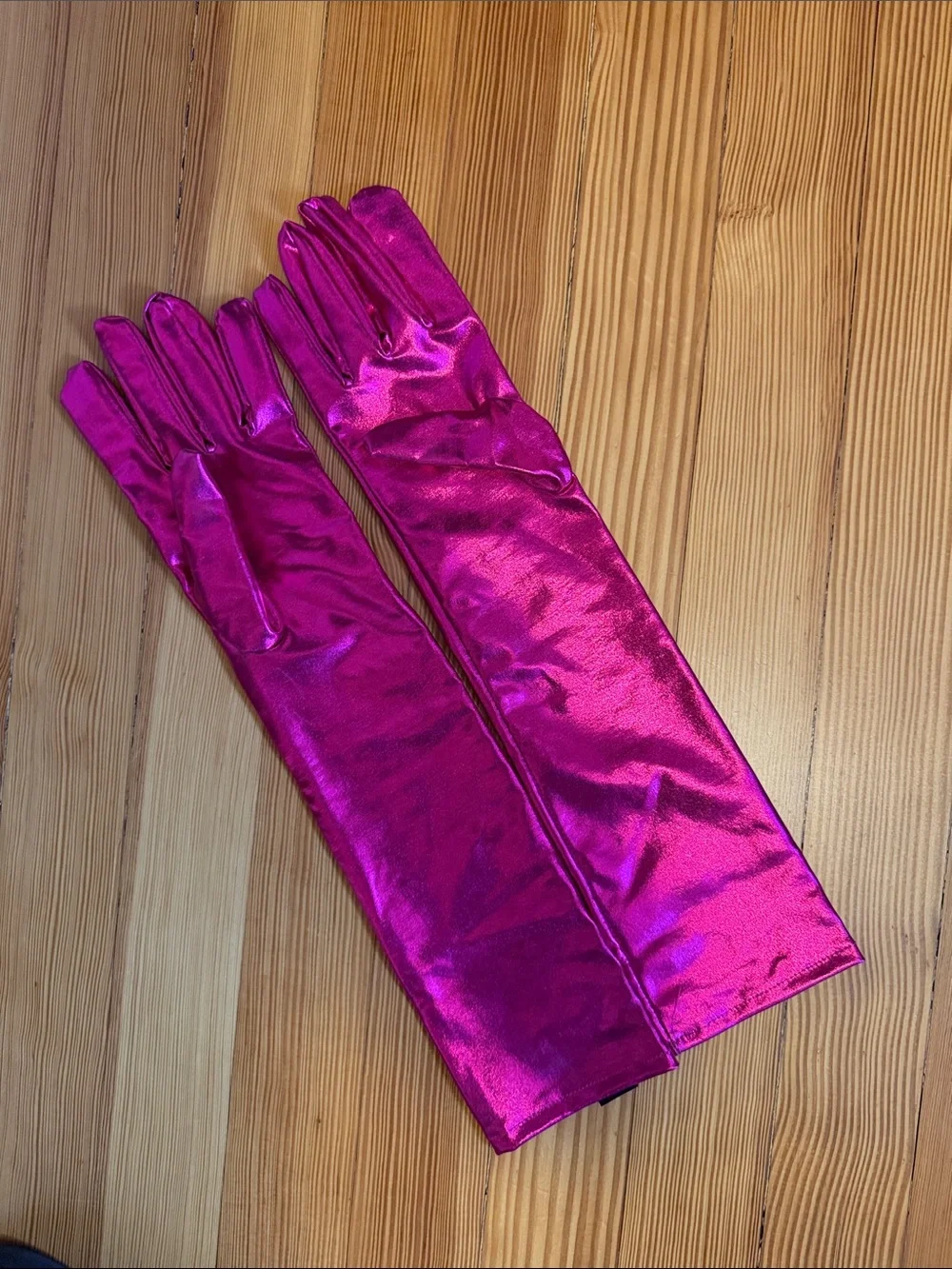 Yeah Yeah Yeahs Band Metallic Pink Long Gloves